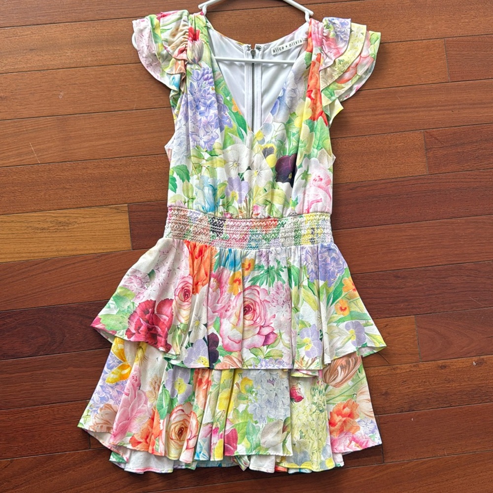 Alice and Olivia floral romper 0